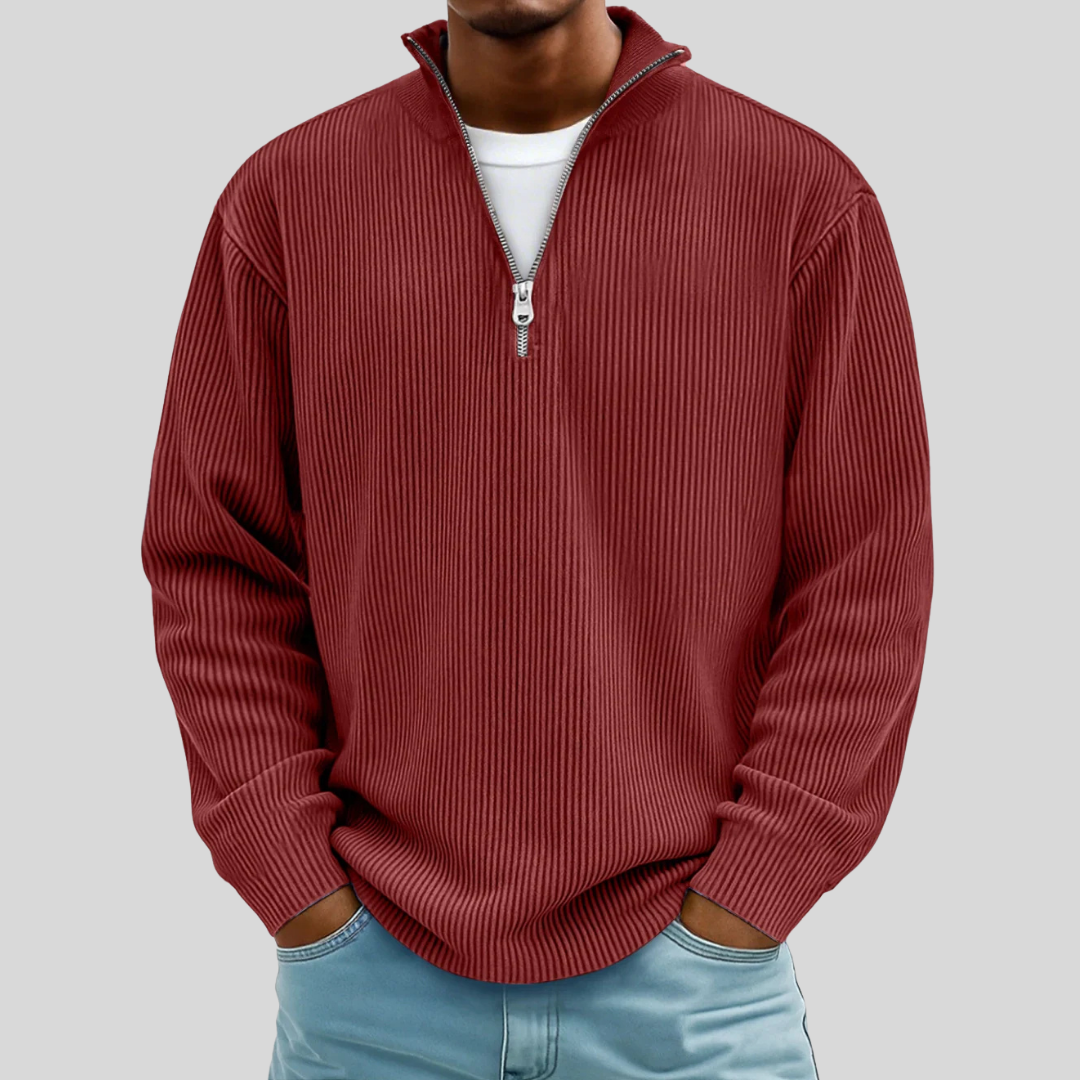 Men’s Ribbed Half-Zip Sweater