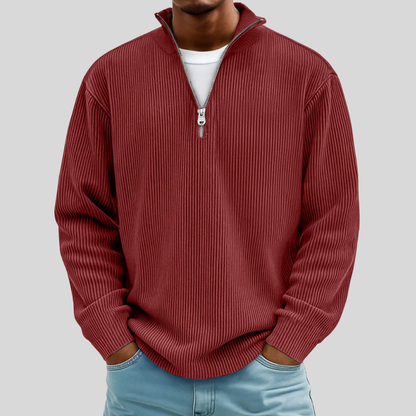 Men’s Ribbed Half-Zip Sweater