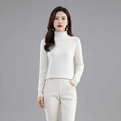 Women's Slim Fit Turtleneck Sweater Long Sleeve