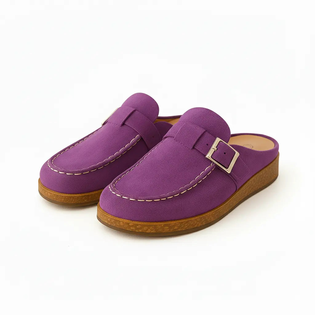 Mules for Women – Comfortable Wide Fit, Modern Suede Design Caliboot