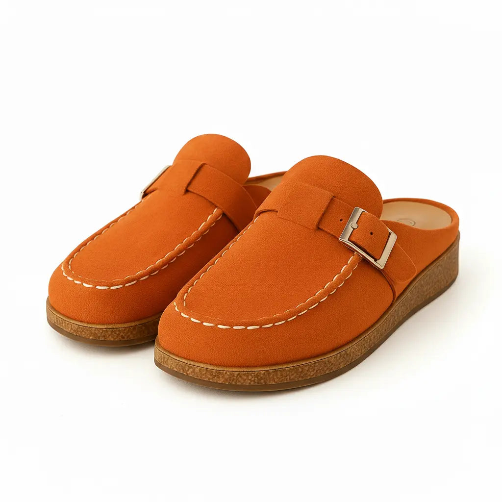 Mules for Women – Comfortable Wide Fit, Modern Suede Design Caliboot
