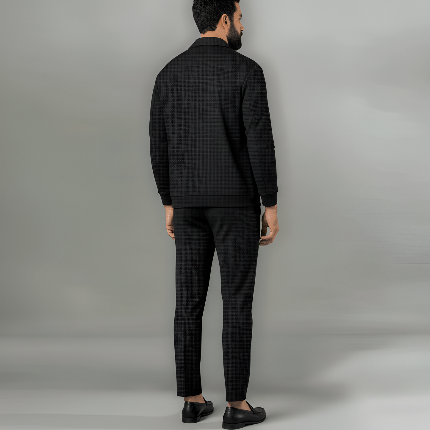 Men's Waffle Knit Tracksuit Lounge Set