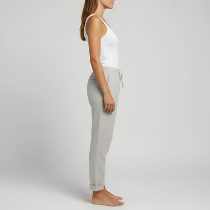 Women's Linen Drawstring Pants Relaxed Fit