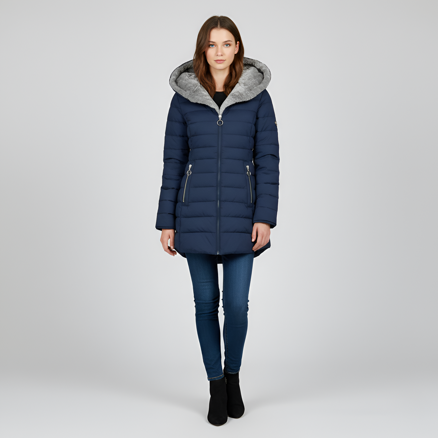 Women's Insulated Quilted Parka Hooded Waterproof Coat