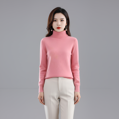 Women's Slim Fit Turtleneck Sweater Long Sleeve