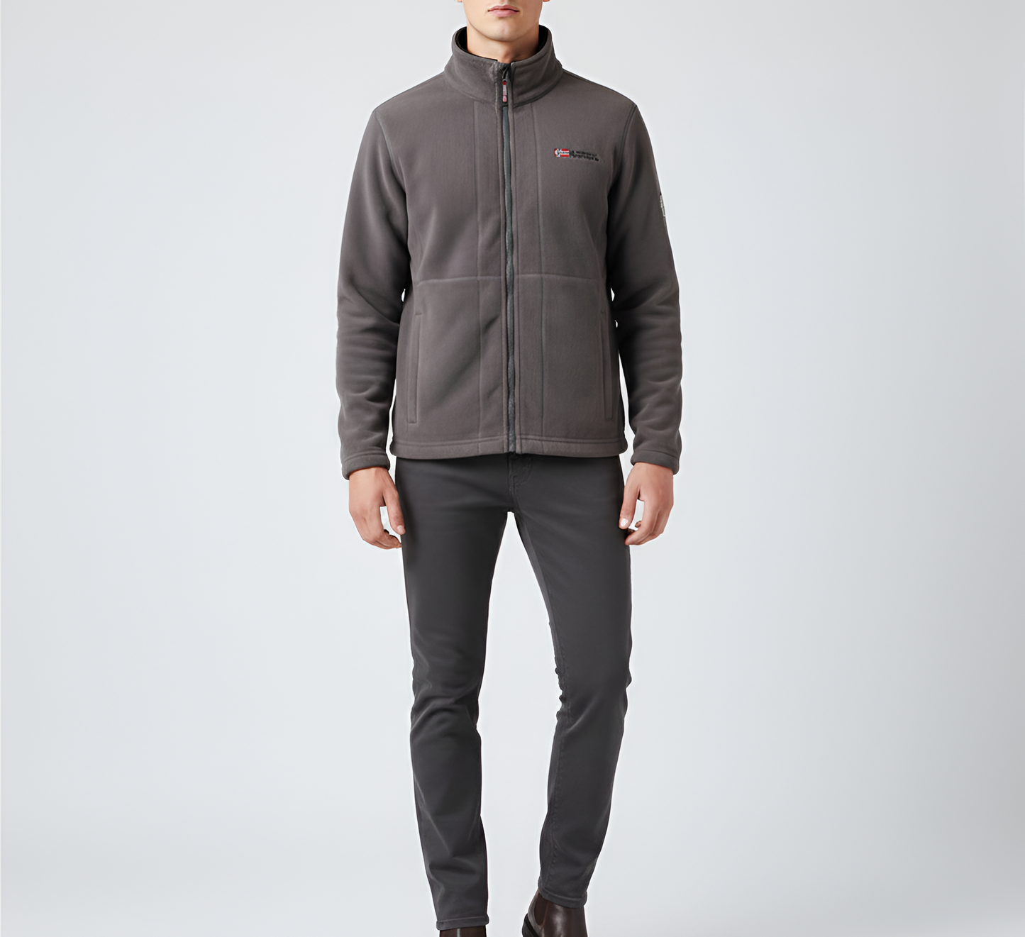 Men's Full Zip Fleece Jacket With Pockets