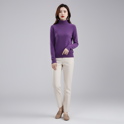 Women's Slim Fit Turtleneck Sweater Long Sleeve