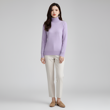 Women's Slim Fit Turtleneck Sweater Long Sleeve - 
Fashinoza