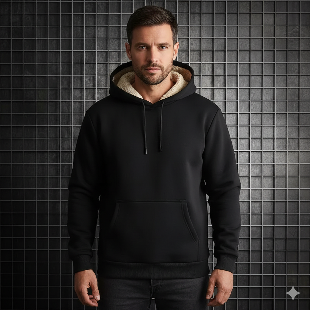 Men's Cashmere Hoodie Oversized Fleece - Fashinoza