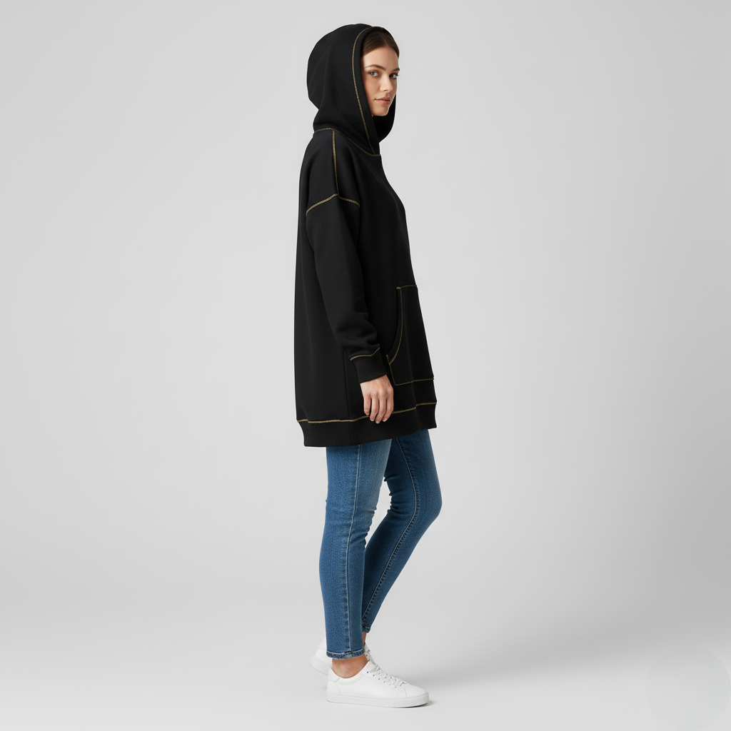 Women's Oversized Hoodie Black