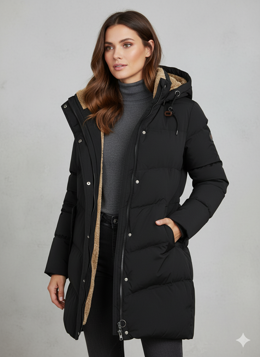 Fiona | Women's Warm Hooded Puffer Winter Coat