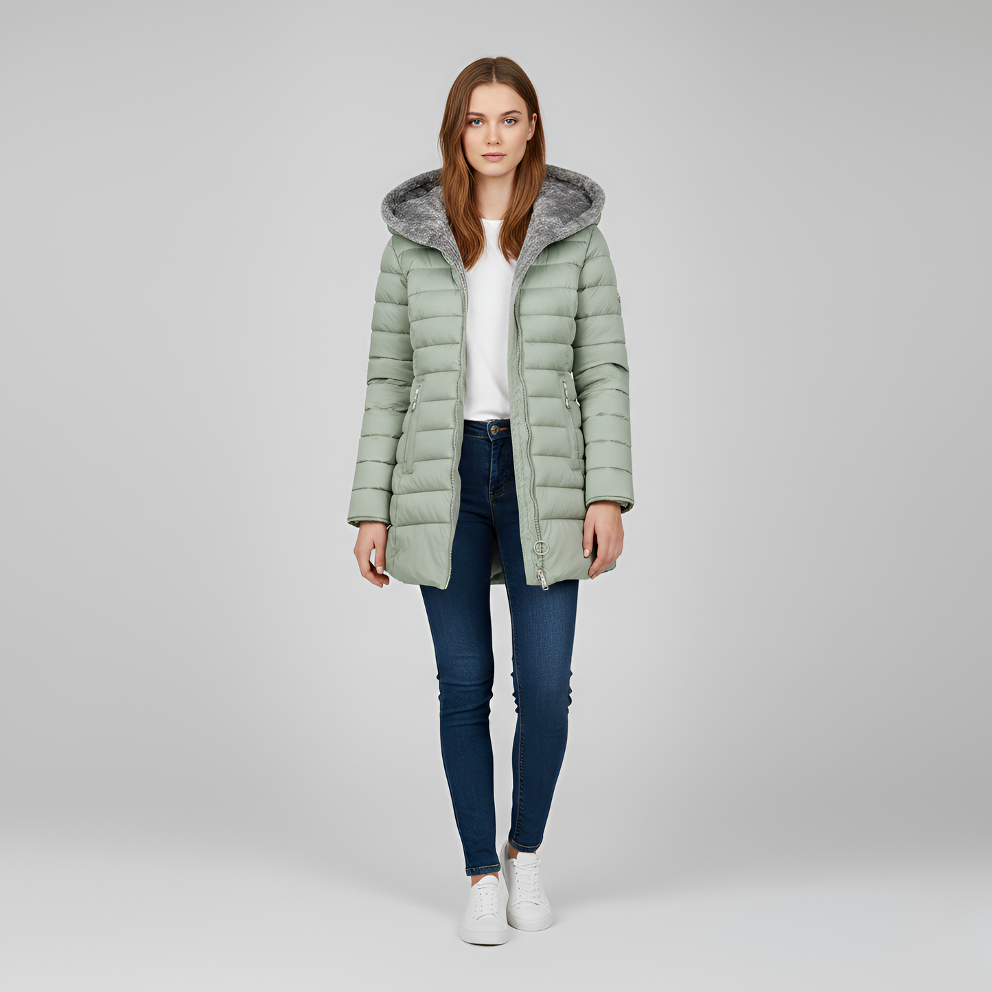 Women's Insulated Quilted Parka Hooded Waterproof Coat