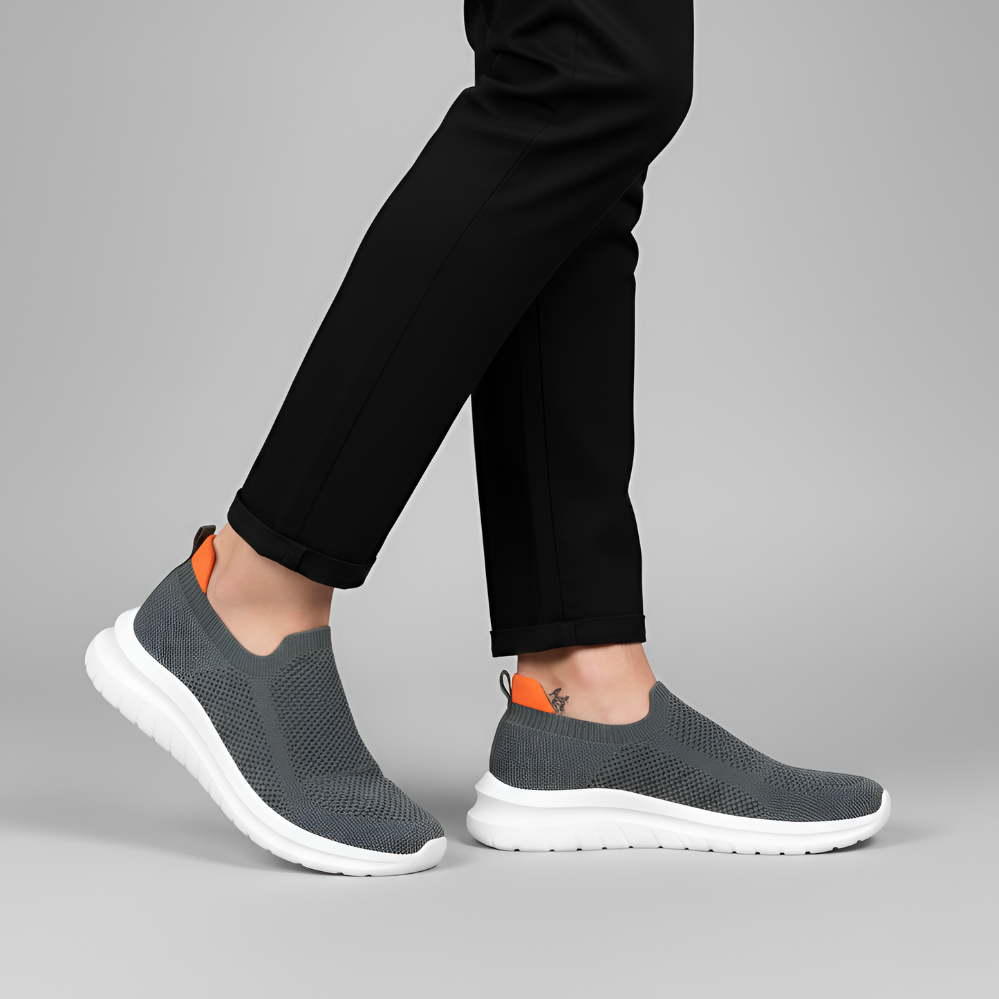 Men's Knit Sneakers Lightweight Slip-On Shoes