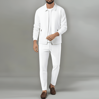 Men's Waffle Knit Tracksuit Lounge Set