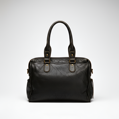 Women's Leather Shoulder Bag Zipper Pockets