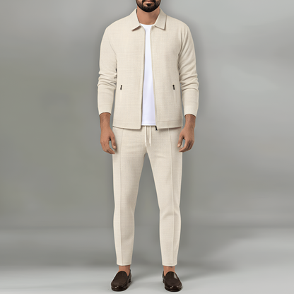 Men's Waffle Knit Tracksuit Lounge Set