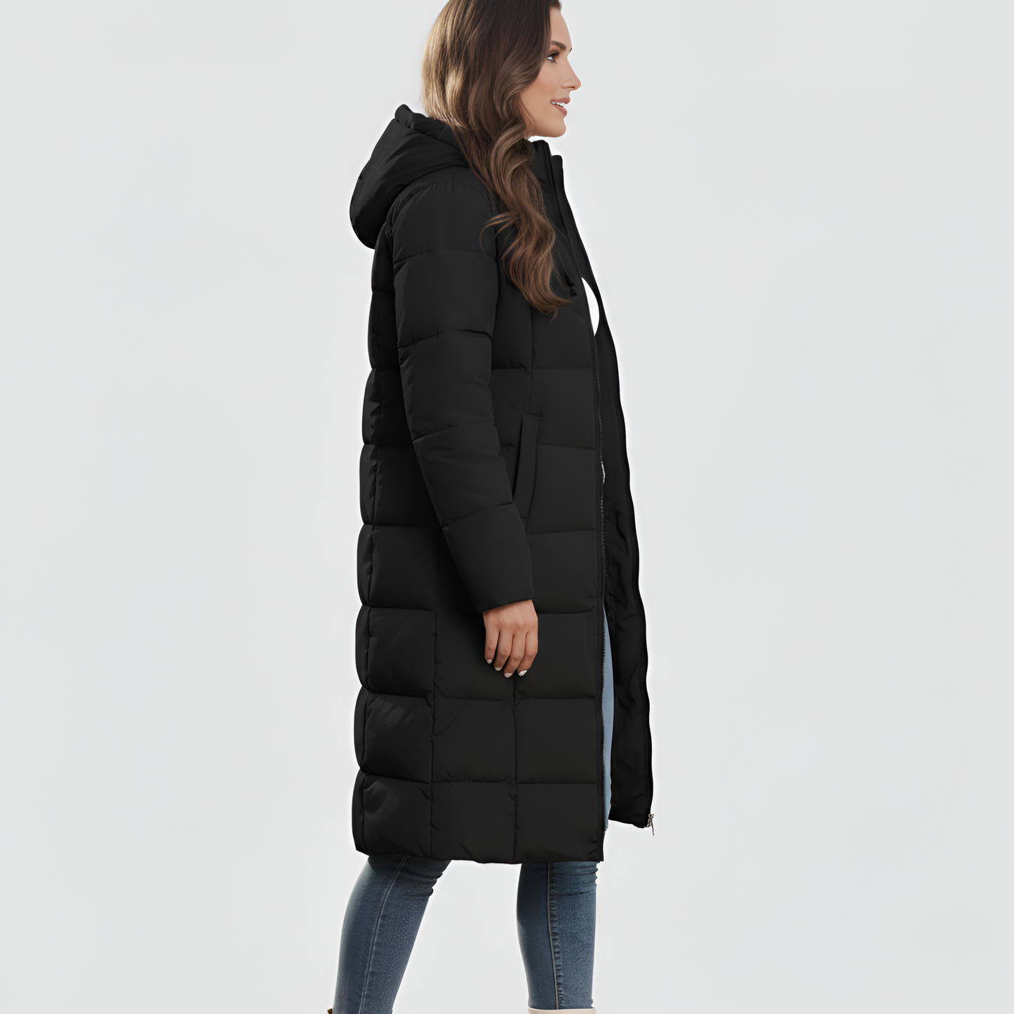 Women's Hooded Puffer Jacket Insulated Quilted Coat