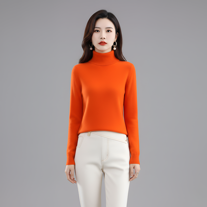Women's Slim Fit Turtleneck Sweater Long Sleeve