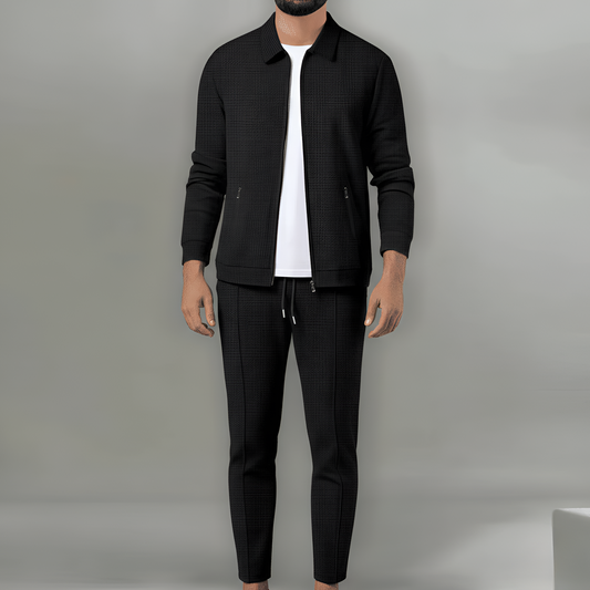 Men's Waffle Knit Tracksuit Lounge Set - 
Fashinoza