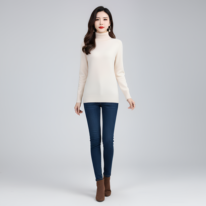 Women's Slim Fit Turtleneck Sweater Long Sleeve