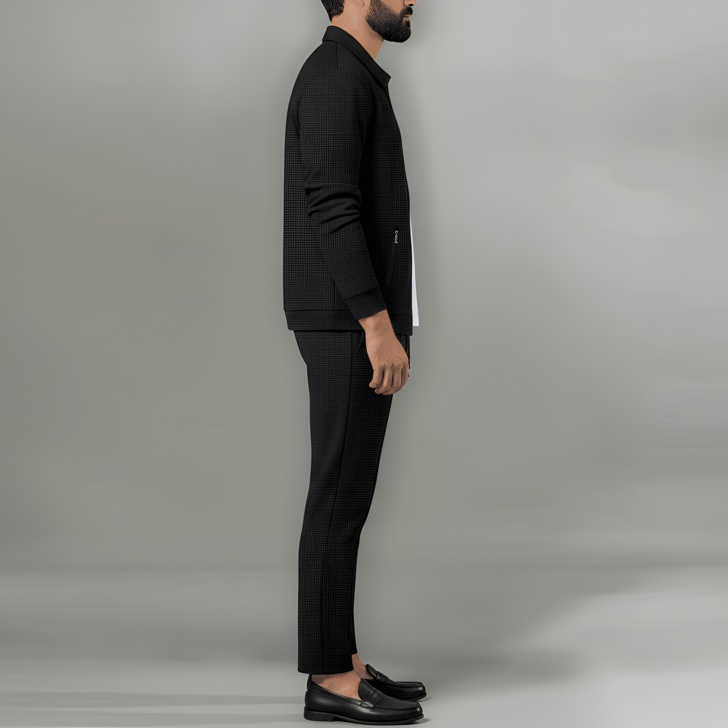 Men's Waffle Knit Tracksuit Lounge Set