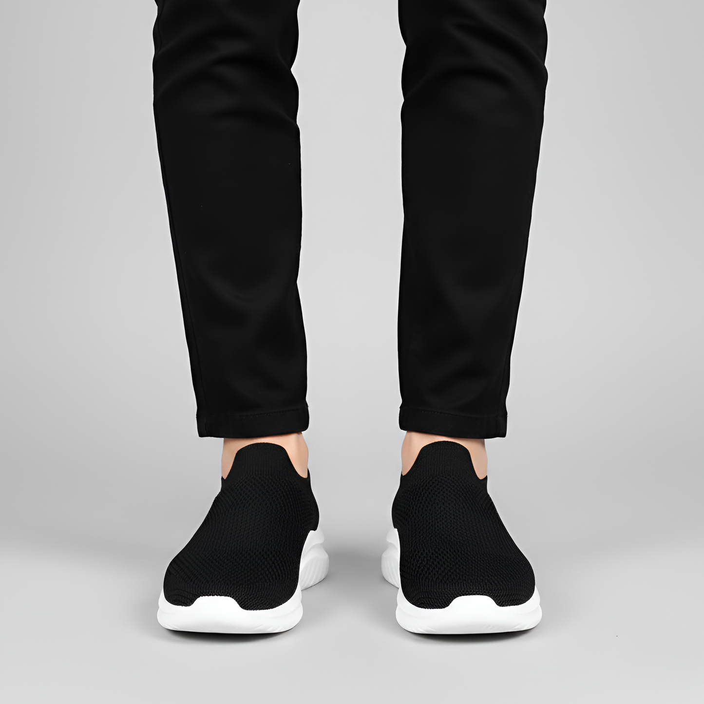 Men's Knit Sneakers Lightweight Slip-On Shoes