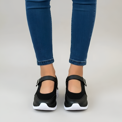 Women's Lightweight Mesh Sneakers Breathable Black