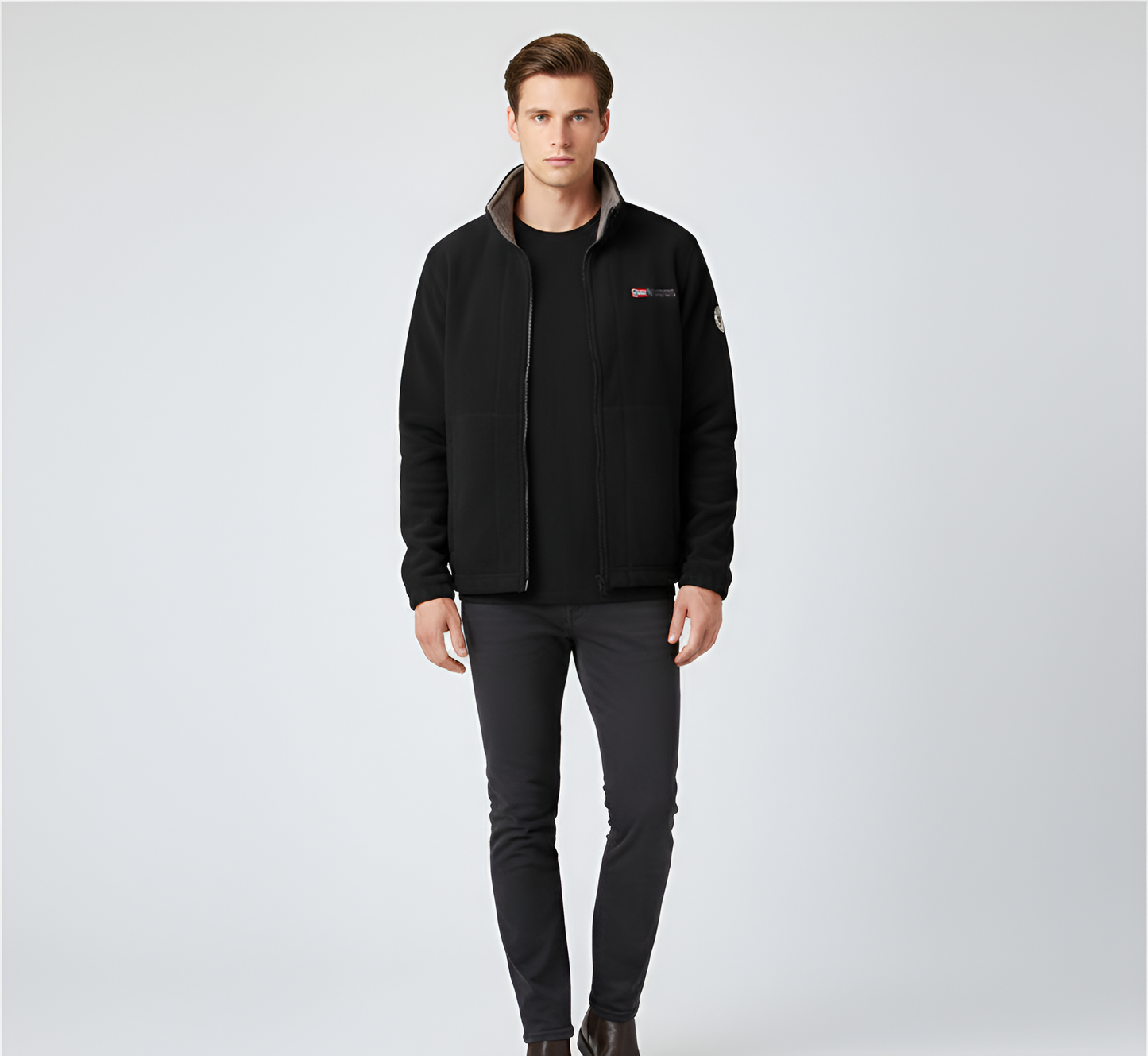Men's Full Zip Fleece Jacket With Pockets