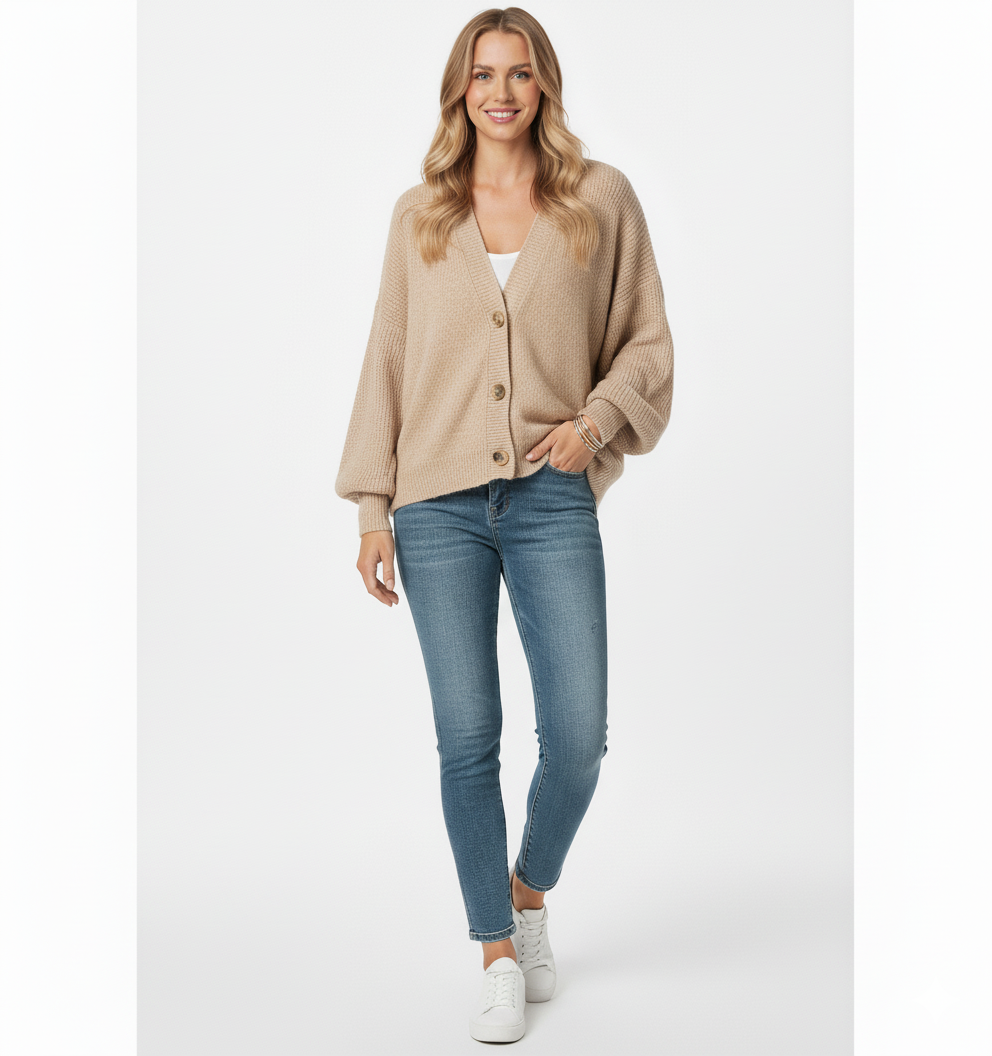 Women's Oversized Knit Cardigan Sweater