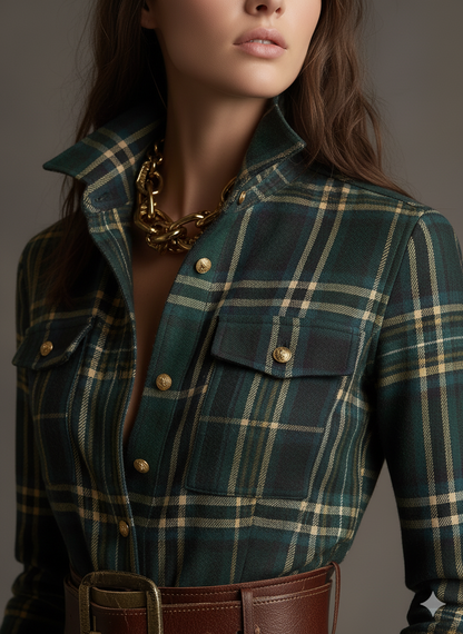 Women's Button Up Shirt Dress
