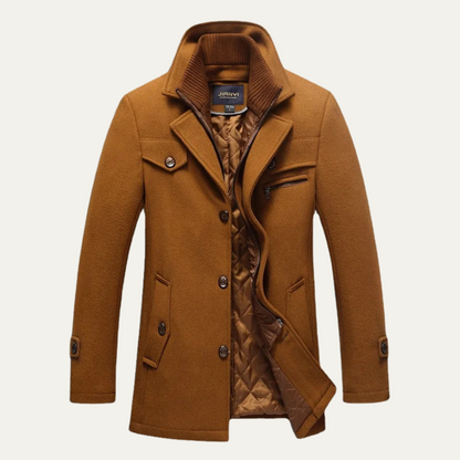 Men's Wool Blend Winter Coat Smart Casual - Fashinoza