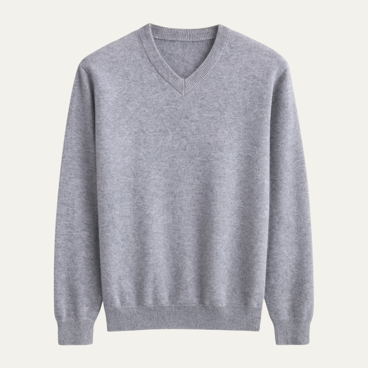 Men's Merino Wool V Neck Sweater - Fashinoza
