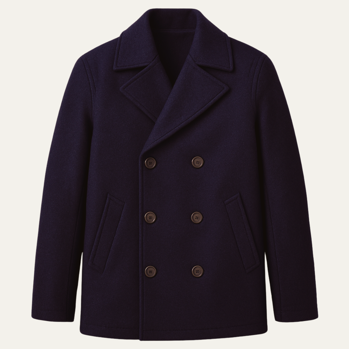 Men's Slim Fit Wool Peacoat - Fashinoza