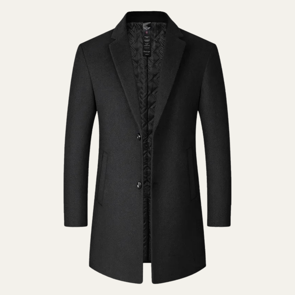 Men's Tailored Trench Coat Single Breasted Wool - Fashinoza