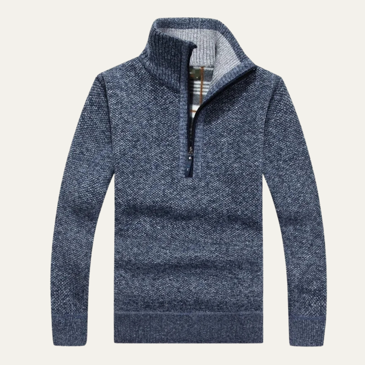 Men's Thick Fleece Half Zip Sweater - Fashinoza