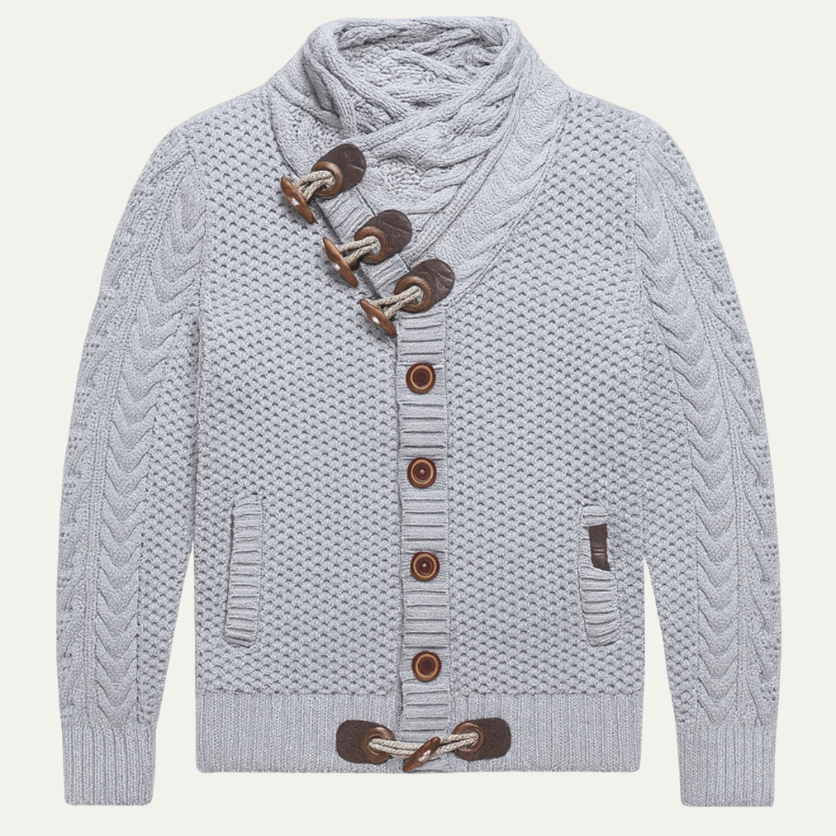 Men's Knitted Cardigan Buttoned Winter Sweater - Fashinoza