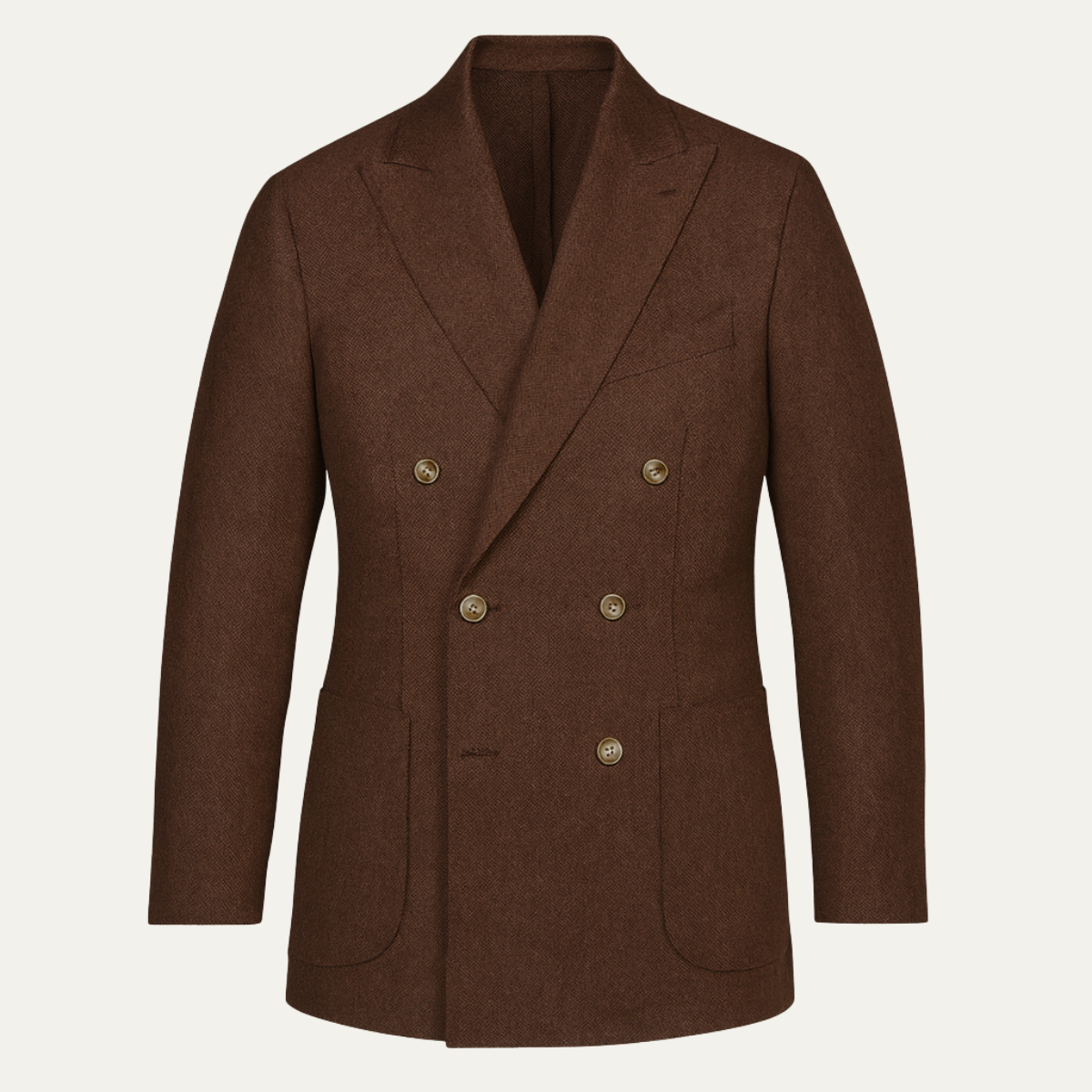 Men's 2 Piece Business Suit Brown - Fashinoza
