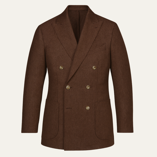Men's 2 Piece Business Suit Brown - Fashinoza