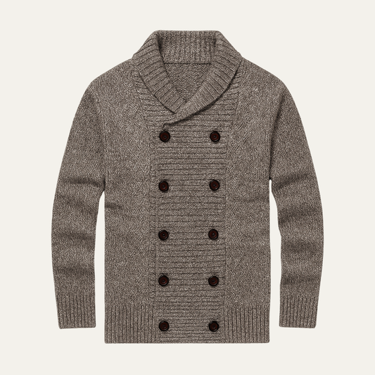 Men's Vintage Knit Cardigan Solid Color Casual - Fashinoza