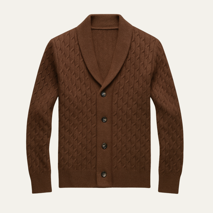 Men's Knitted V Neck Cardigan - Fashinoza