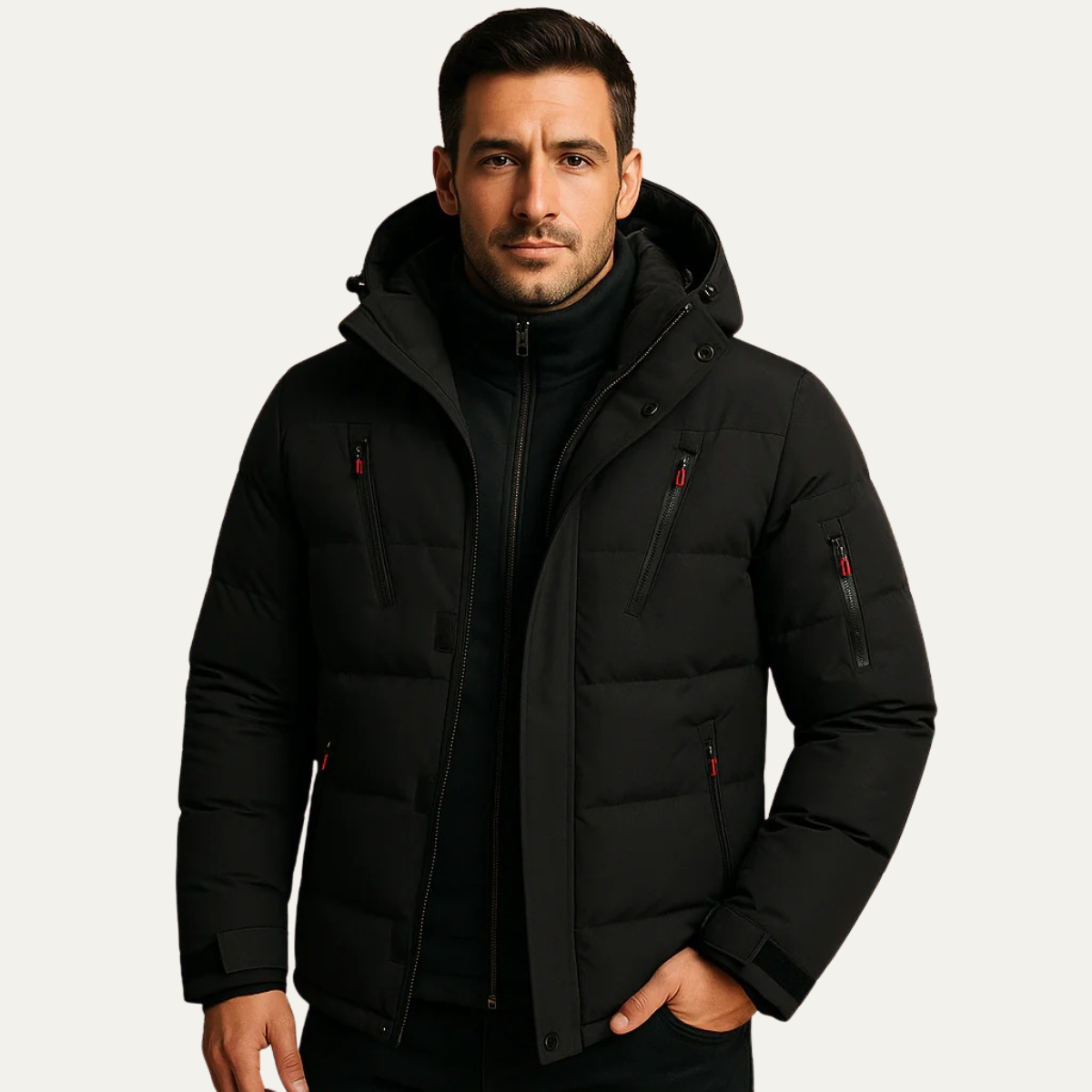 Montalcino Men's Padded Hooded Puffer Jacket