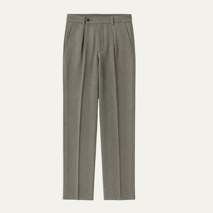 Men's High Waist Pleated Pants Tailored Fit - Fashinoza
