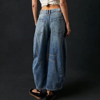 Women's High Waist Relaxed Fit Denim Jeans