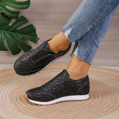 Glitter Slip-On Sneakers for Women – Stylish & Comfortable