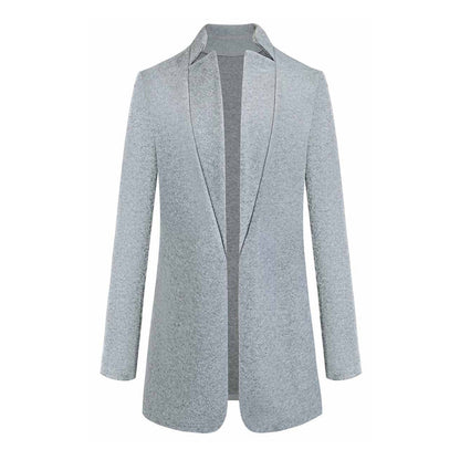 Women's Long Wool Trench Coat Stand Collar Warm Beige