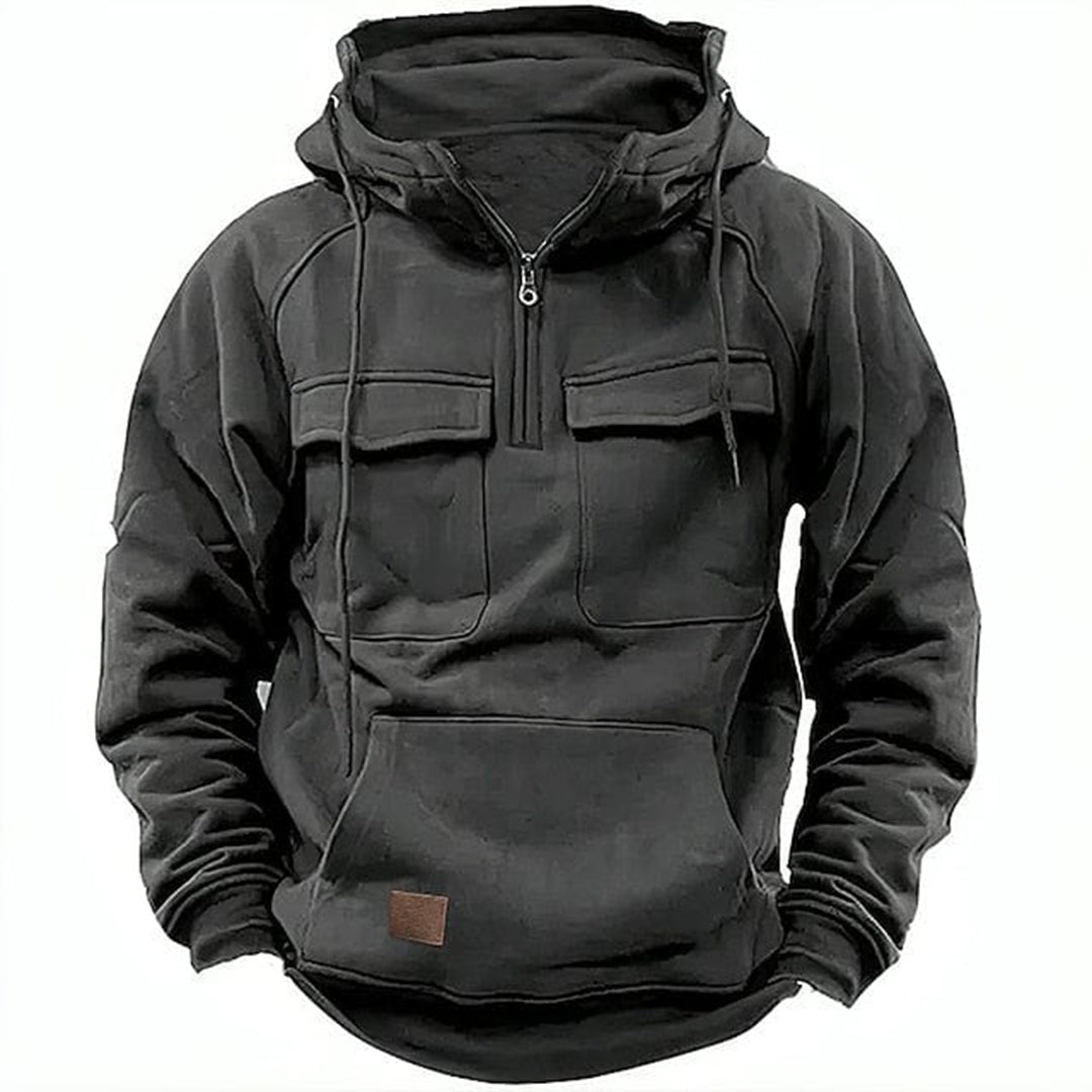 Men's Retro Motorcycle Hoodie Rugged Cotton Comfortable - Fashinoza