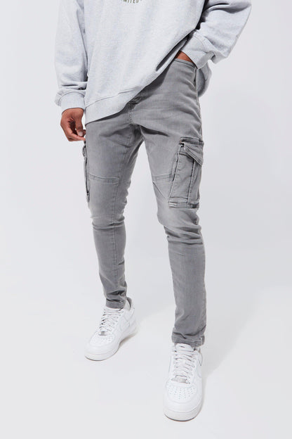 Men's Stretch Jeans Dark Blue - Fashinoza