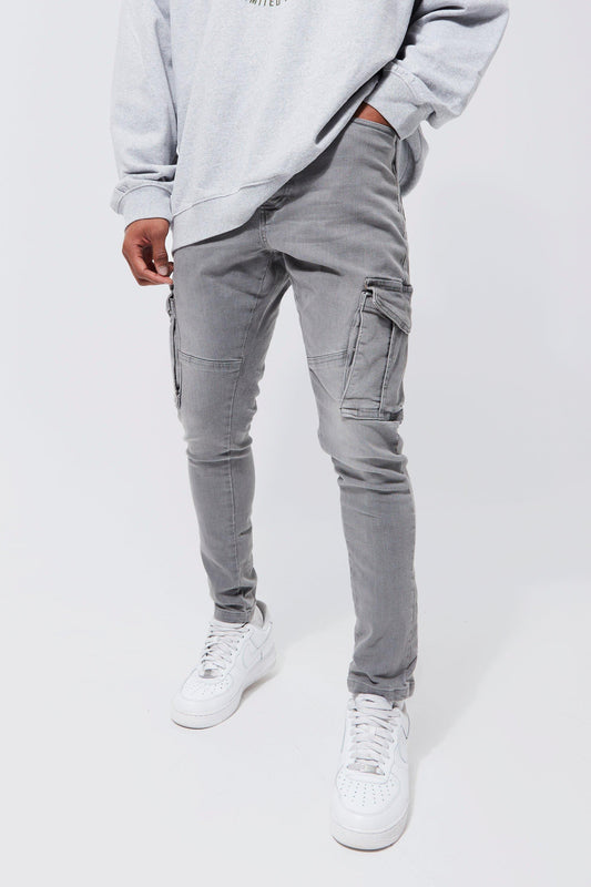 Men's Stretch Jeans Dark Blue - Fashinoza