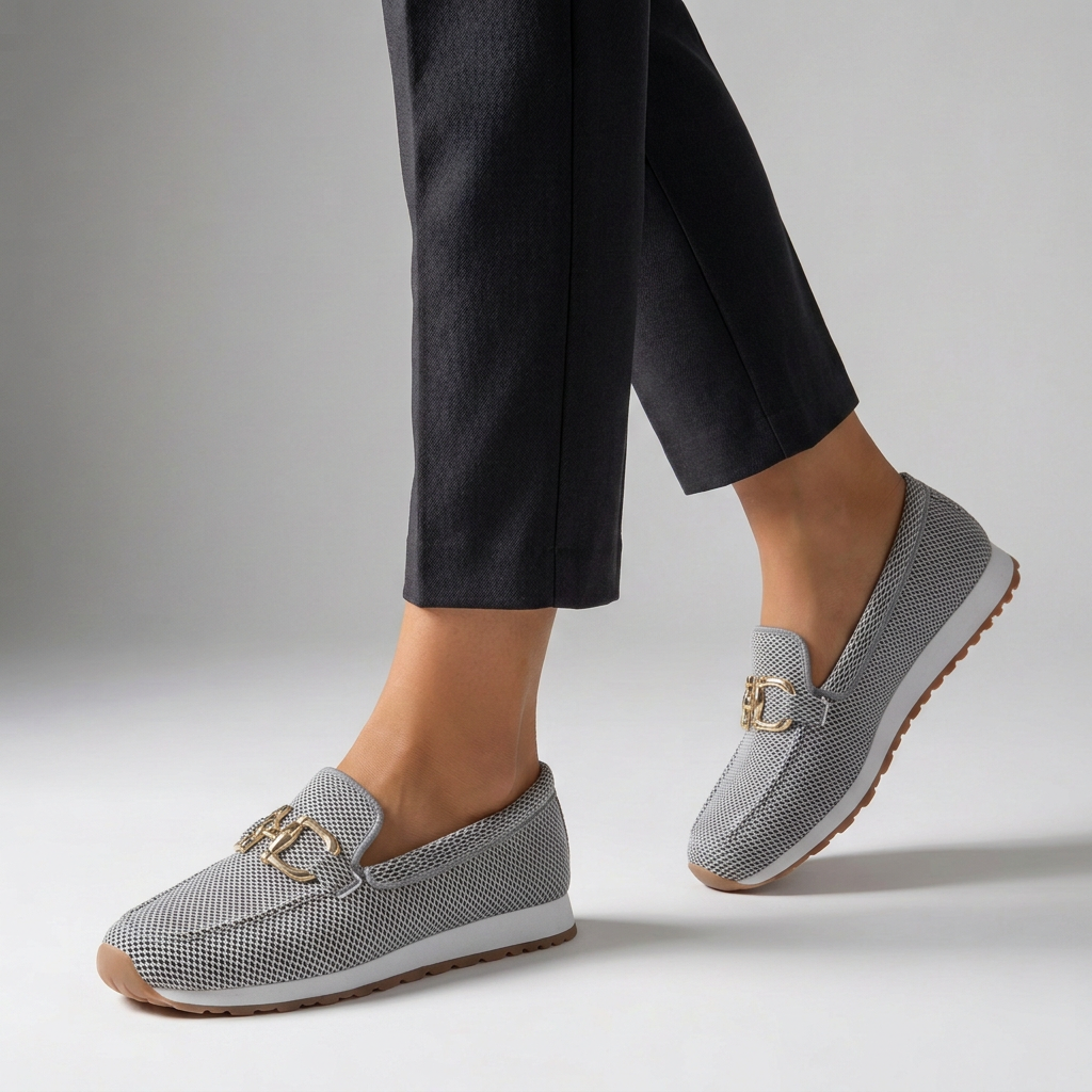 Relaxed Fit Loafers Gold Tone Bit Elevated Platform Sole