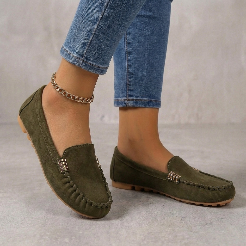 Men's Orthopedic Driving Moccasins Metallic Accents